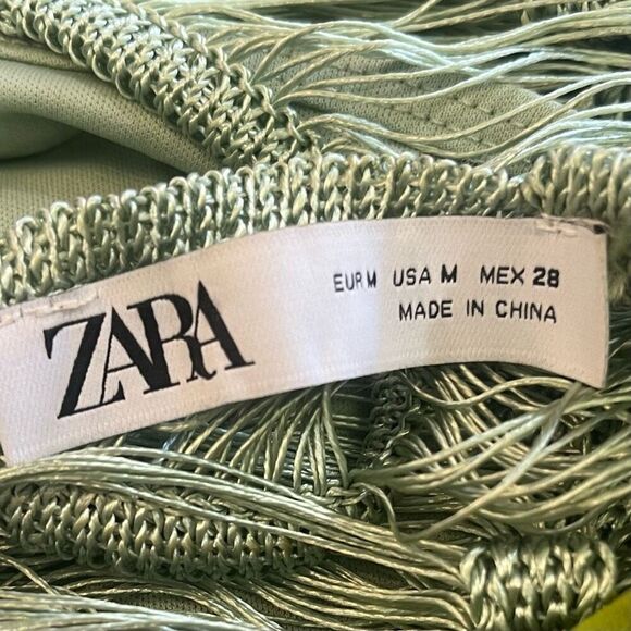 Zara Bloggers Favorite Openwork Knit Mini Dress Sz M Resort Wear Vacation Poolsi - Picture 3 of 7